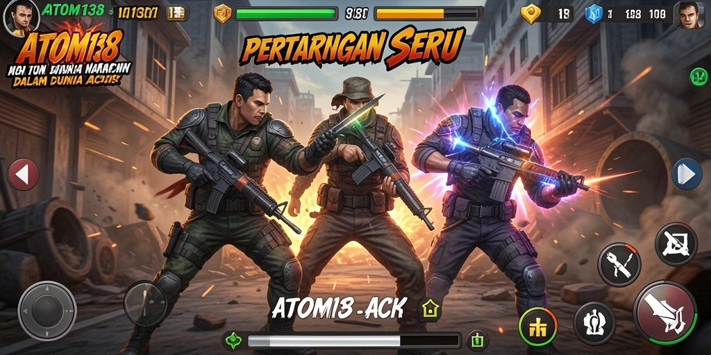 Tampilan gameplay seru dan tantangan aksi dalam ATOM138.