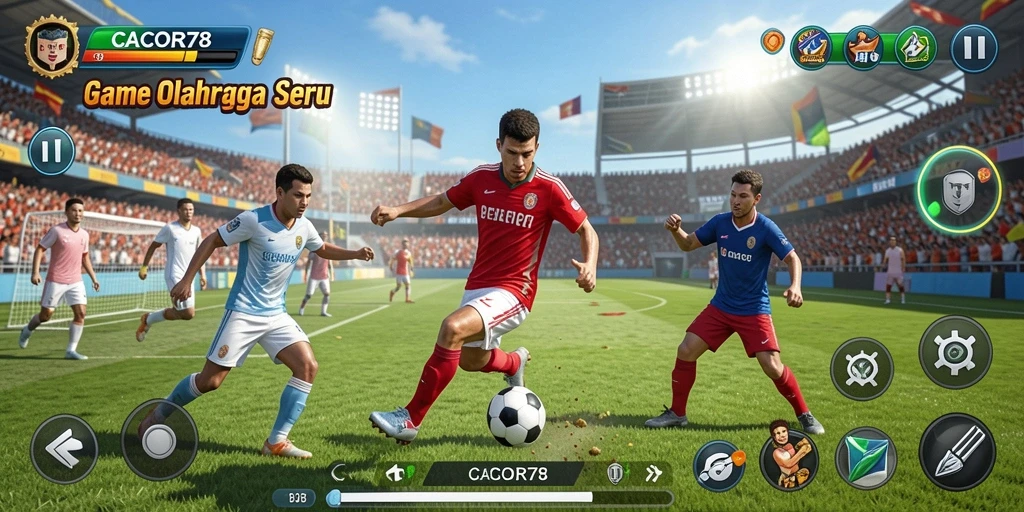 Screenshot gameplay <strong>CACOR78</strong> menampilkan pertandingan yang menarik dan kompetitif.