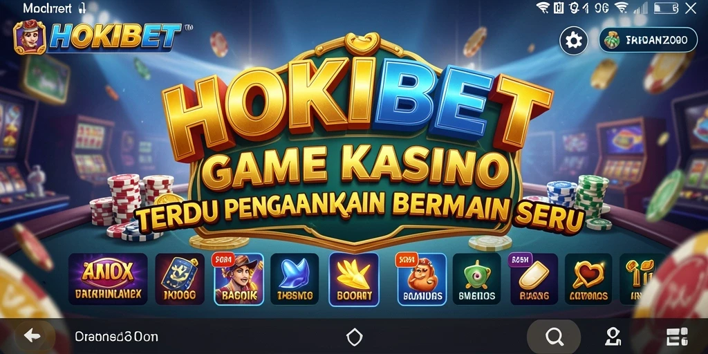 Tampilan utama HOKIBET dengan berbagai permainan Kasino yang menarik.