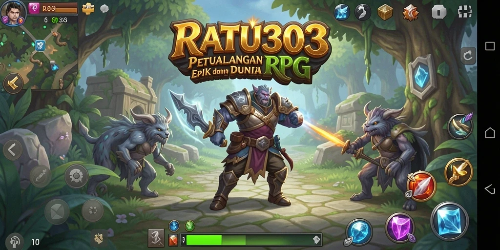 Screenshot utama RATU303 menampilkan aksi pertarungan yang mendebarkan.