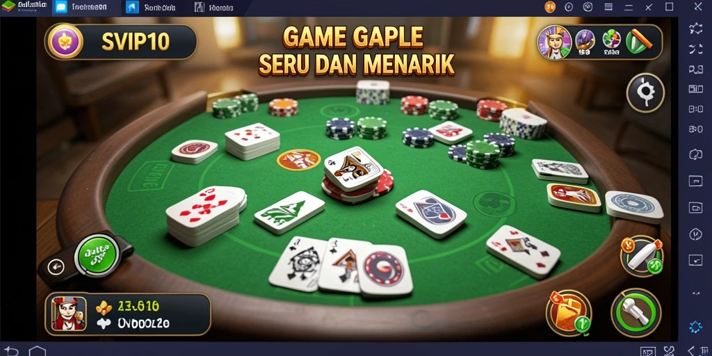 Tampilan gameplay Gaple yang menarik dan interaktif.